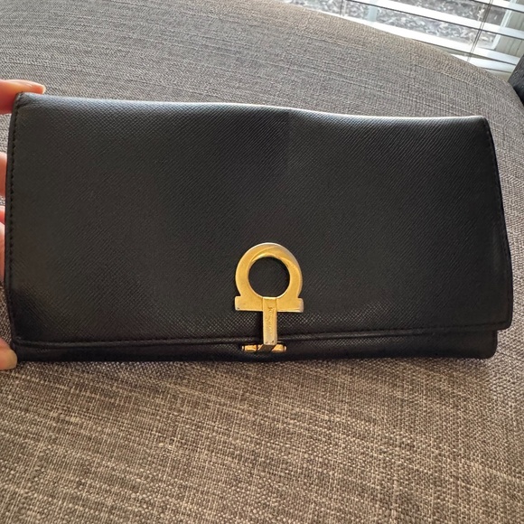Salvatore Ferragamo Handbags - Salvatore Ferragamo Black Leather Wallet